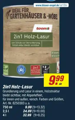 toom Baumarkt Toom 2in1 holz-lasur Angebot
