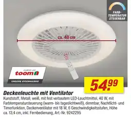 toom Baumarkt Toom deckenleuchte mit ventilator Angebot