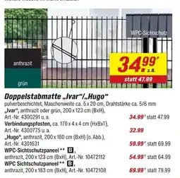 toom Baumarkt Doppelstabmatte ivar Angebot