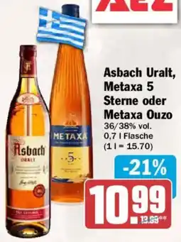 AEZ Asbach Uralt, Metaxa 5 Sterne oder Metaxa Ouzo Angebot