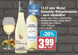 AEZ 1112 oder Michel Schneider Rebsortenweine - auch alkoholfrei Angebot
