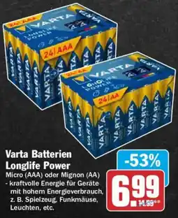 AEZ Varta Batterien Longlife Power Angebot