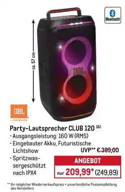 METRO Party-Lautsprecher CLUB 120 Angebot