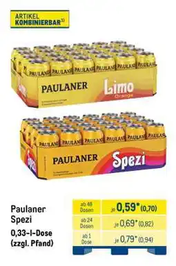 METRO Paulaner Spezi Angebot