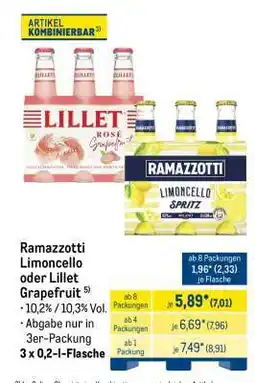 METRO Ramazzotti Limoncello oder Lillet Grapefruit Angebot