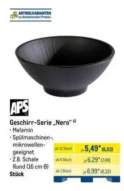 METRO Geschirr-Serie „Nero“ Angebot