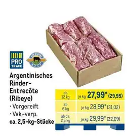 METRO Argentinisches Rinder-Entrecôte (Ribeye) Angebot