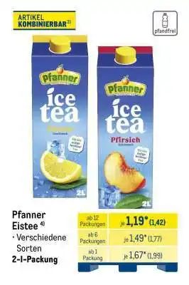 METRO Pfanner Eistee Angebot
