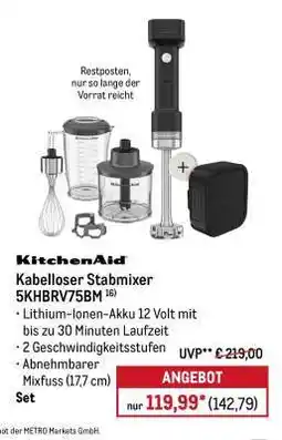 METRO Kabelloser Stabmixer 5KHBRV75BM Angebot