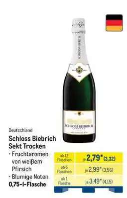 METRO Schloss Biebrich Sekt Trocken Angebot
