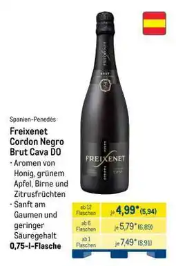 METRO Freixenet Cordon Negro Brut Cava DO Angebot