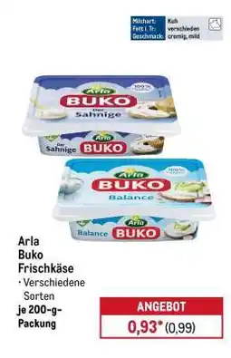 METRO ARLA Buko-Frischkäse Angebot