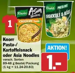 AEZ Knorr Pasta-/ Kartoffelsnack oder Asia Noodles Angebot