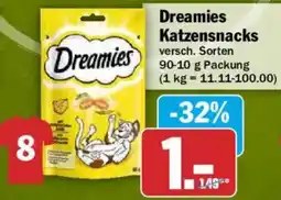 AEZ Dreamies Katzensnacks Angebot