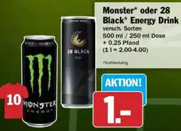 AEZ Monster oder 28 Black Energy Drink Angebot