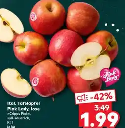 Kaufland Ital. Tafeläpfel Pink Lady, lose Angebot