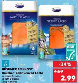 Kaufland BÜSUMER FEINKOST Räucher- oder Graved Lachs Angebot
