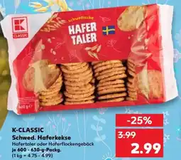Kaufland K-CLASSIC Schwed. Haferkekse Angebot