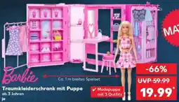 Kaufland Barbie Traumkleiderschrank mit Puppe Angebot