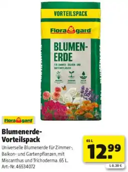 Hagebau Flora gard Blumenerde Vorteilspack Angebot