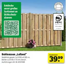 Hagebau Bohlenzaun ,,Lolland" Angebot