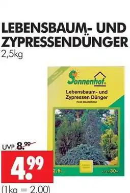 Wreesmann Sonnenhof lebensbaum- und zypressendünger Angebot
