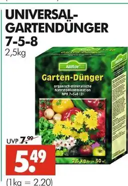 Wreesmann Allflor universal-gartendünger 7-5-8 Angebot