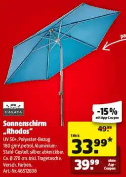 Hagebau CASAYA Sonnenschirm „Rhodos" Angebot