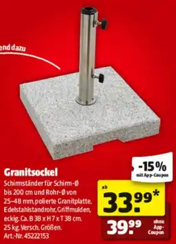Hagebau Granitsockel Angebot