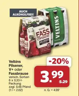 Famila Nord West Veltins Pilsener, V+ oder Fassbrause Angebot