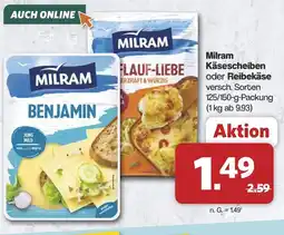 Famila Nord West Milram Käsescheiben oder Reibekäse Angebot