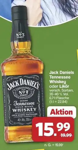 Famila Nord West Jack Daniels Tennessee Whiskey oder Likör Angebot