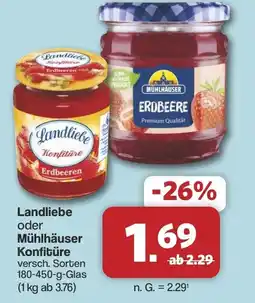 Famila Nord West Landliebe oder Mühlhäuser Konfitüre Angebot