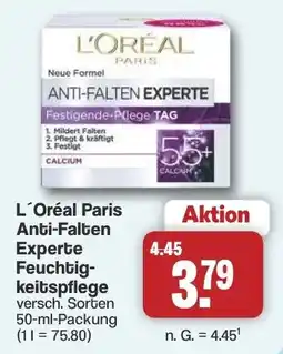 Famila Nord West L´Oréal Paris Anti-Falten Experte Feuchtig keitspflege Angebot