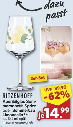 Famila Nord West RITZENHOFF Aperitifglas Sommersonett Sprizz oder Sommertau Limoncello Angebot