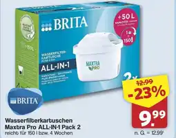Famila Nord West BRITA Wasserfilterkartuschen Maxtra Pro ALL-IN-1 Pack 2 Angebot