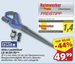 Famila Nord West Güde Akku Laubbläser LB 18-201-05 Angebot