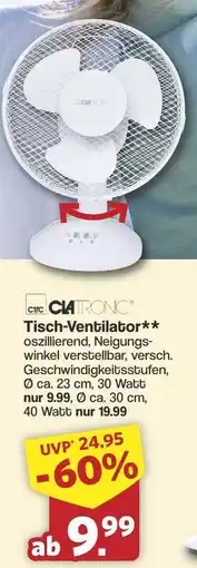 Famila Nord West CLATRONIC Tisch-Ventilator Angebot