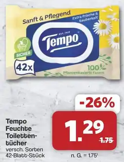 Famila Nord West Tempo Feuchte Toilettentücher Angebot