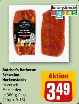REWE Butcher's Barbecue Schweine- Nackensteaks Angebot