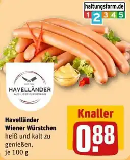 REWE Havelländer Wiener Würstchen Angebot