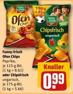 REWE Funny-frisch Ofen Chips oder Chipsfrisch Angebot