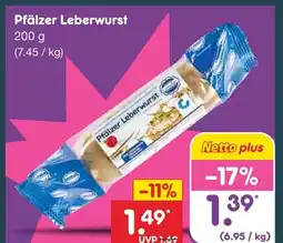Netto Marken-Discount Pfälzer leberwurst Angebot