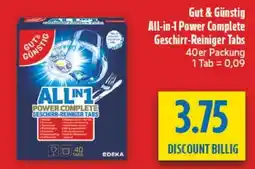 diska Gut & Günstig All-in-1 Power Complete Geschirr-Reiniger Tabs Angebot