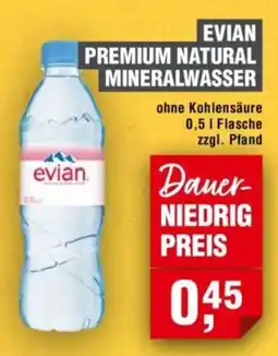 Handelshof EVIAN PREMIUM NATURAL MINERALWASSER Angebot