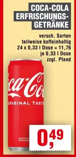 Handelshof COCA-COLA ERFRISCHUNGS- GETRÄNKE Angebot