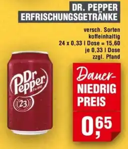 Handelshof DR. PEPPER ERFRISCHUNGSGETRÄNKE Angebot