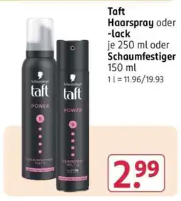 Rossmann TAFT Haarspray oder -lack Angebot