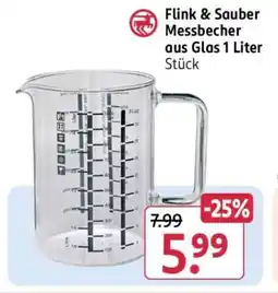 Rossmann Flink & Sauber Messbecher aus Glas 1 Liter Angebot