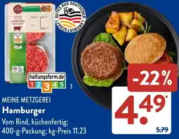 Aldi Süd MEINE METZGEREI Hamburger Angebot